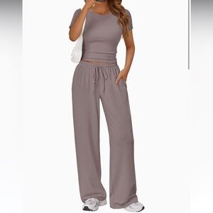 NWT Stylish Two-Piece Casual Lounge Set